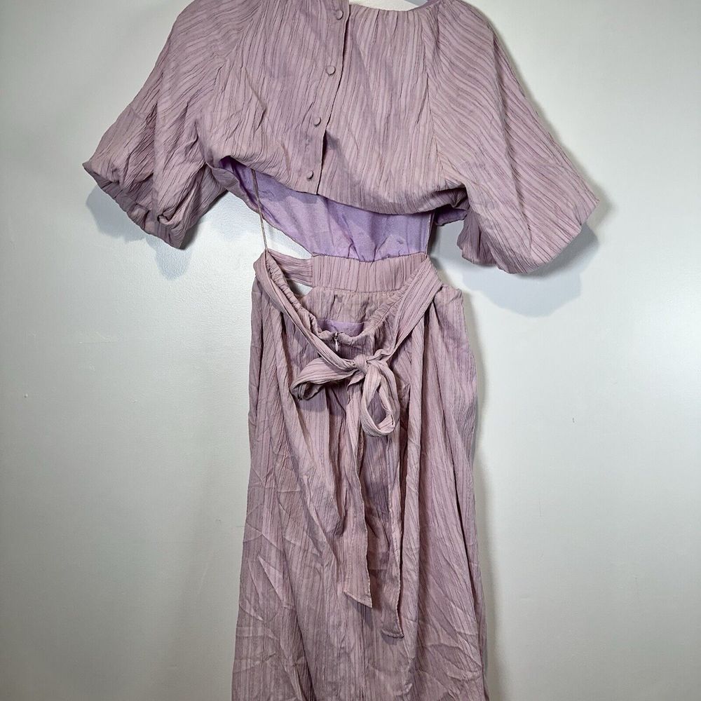 Lavender Dress Large NWT HyFve Boutique Cottage Core Preppy - Picture 7 of 7